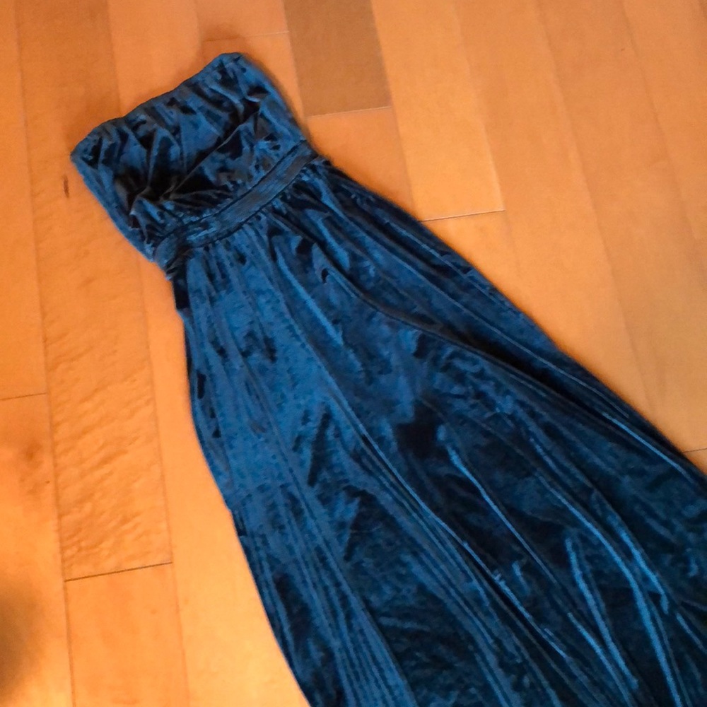 Urban Outfitters Jackson Tube Velvet Jumpsuit - Picture 2 of 4